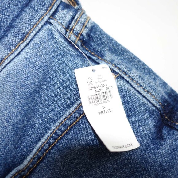Old Navy Women's Extra High Rise Curvy Straight Jeans Size 8 Petite NWT Blue 8P - Picture 4 of 8
